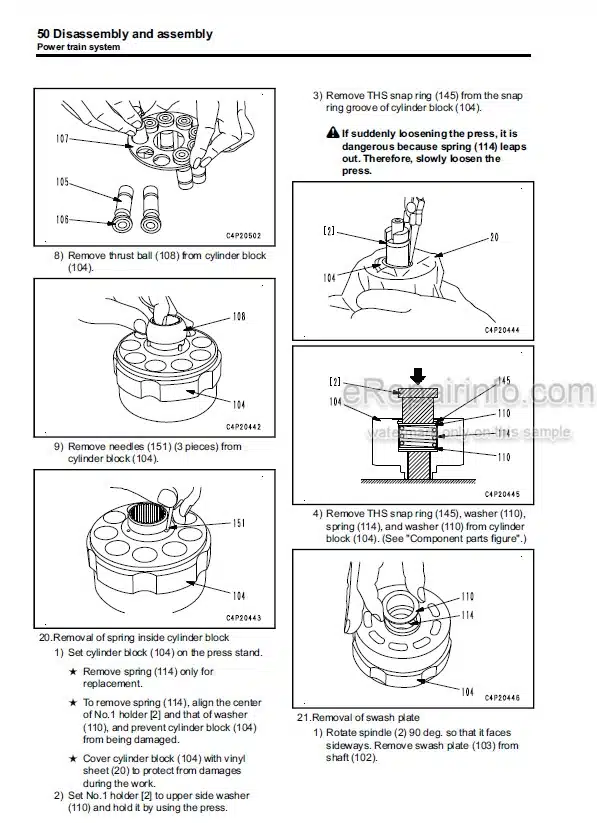 Photo 3 - Komatsu PC138USLC-10 Shop Manual Hydraulic Excavator SEN06062-01 SN 40001-