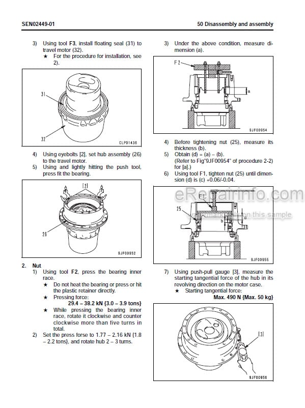 Photo 3 - Komatsu PC160LC-7E0 Shop Manual Hydraulic Excavator SEN01892-05 SN 20001-