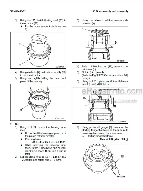 Photo 3 - Komatsu PC160LC-7E0 Shop Manual Hydraulic Excavator SEN01892-05 SN 20001-