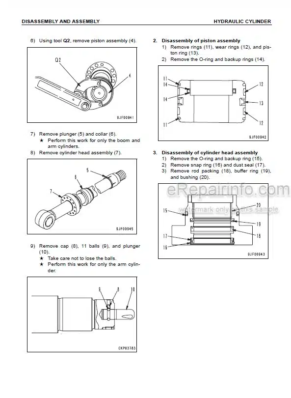 Photo 3 - Komatsu PC160LC-7 Shop Manual Hydraulic Excavator SN 10001-