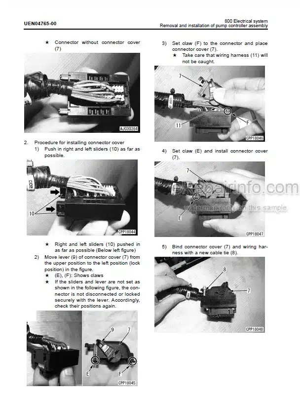 Photo 7 - Komatsu PC160LC-7E0 Shop Manual Hydraulic Excavator SEN01892-05 SN 20001-