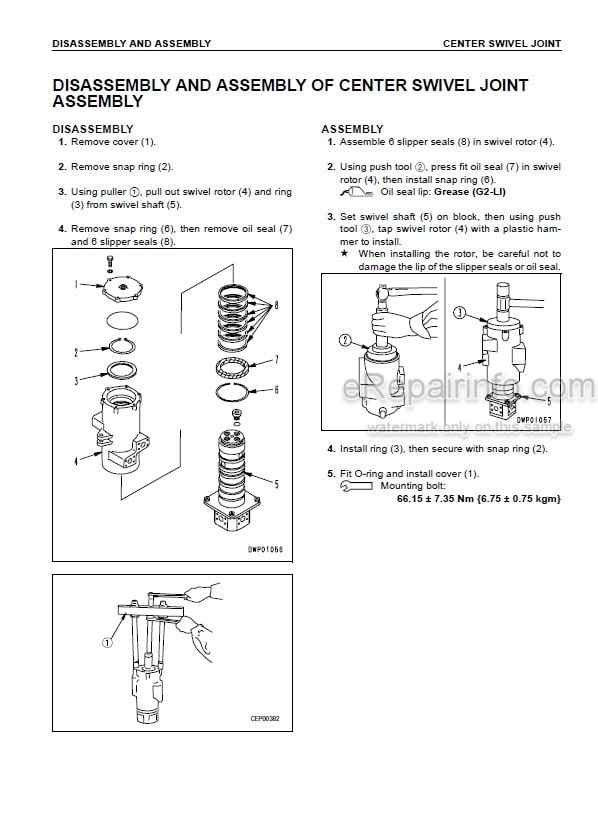 Photo 5 - Komatsu PC1800-6 Shop Manual Hydraulic Excavator SEBM027708 SN 10011 11002-