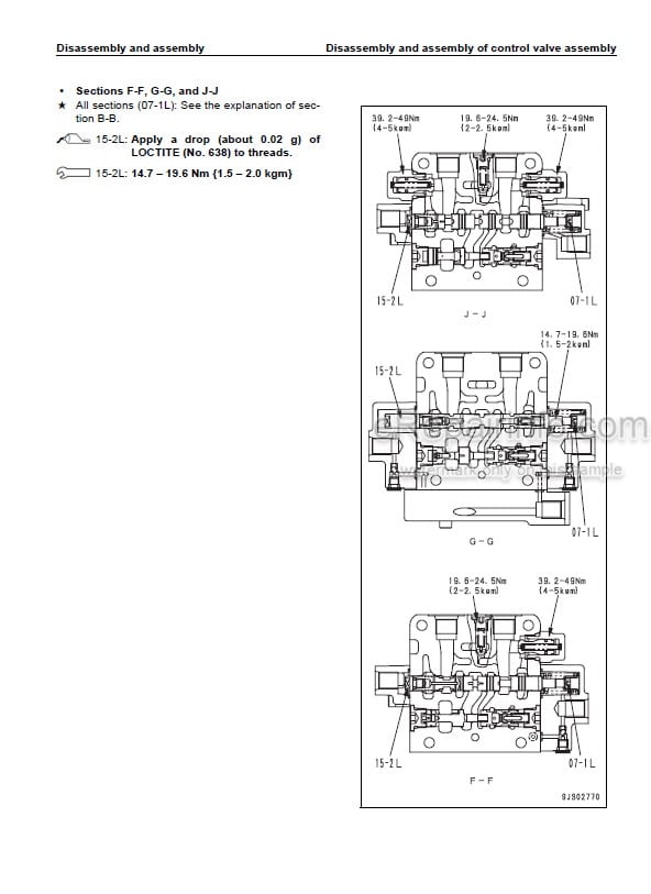 Photo 5 - Komatsu PC18MR-2 Shop Manual Mini Excavator SEBM038404 SN 15001-