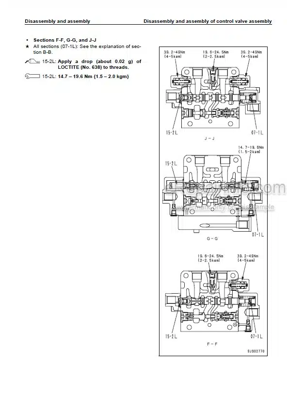 Photo 5 - Komatsu PC18MR-2 Shop Manual Mini Excavator SEBM038404 SN 15001-