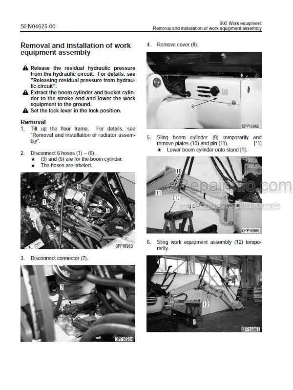 Photo 12 - Komatsu PC18MR-3 Shop Manual Hydraulic Excavator SEN04306-04 SN 20001-