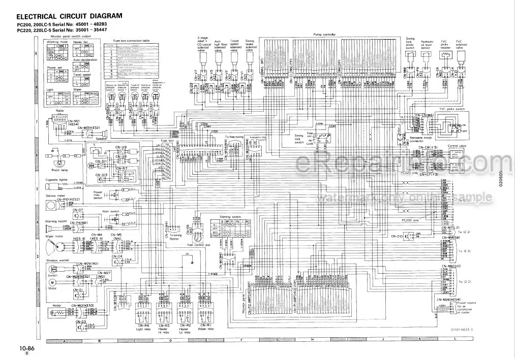 Photo 5 - Komatsu PC200-5 PC200-5 Mighty PC200LC-5 PC200LC-5 Mighty PC220-5 PC220LC-5 Shop Manual Hydraulic Excavator SEBM02050508