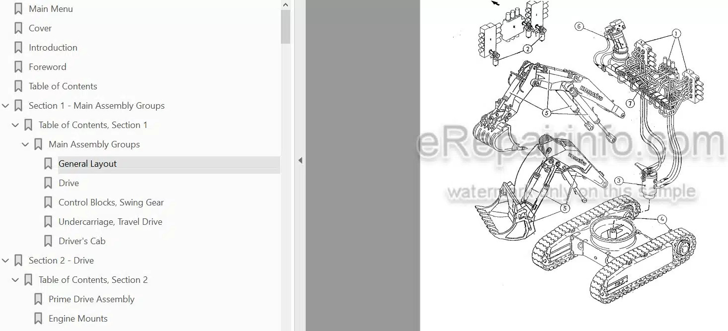 Photo 5 - Komatsu PC3000-1 Shop Manual Hydraulic Mining Excavator SMPC30006202 SN 6202