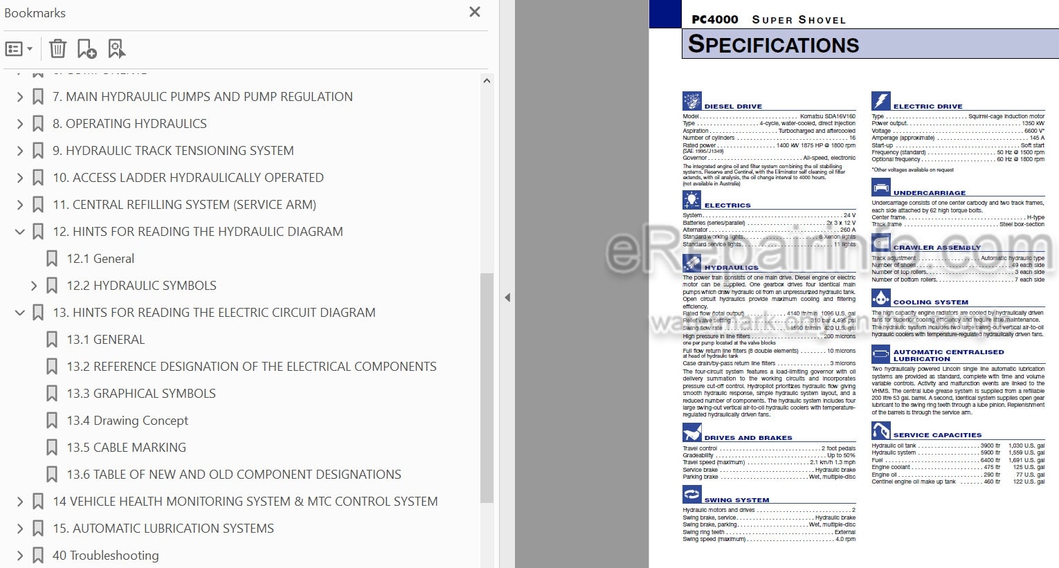 Photo 3 - Komatsu PC4000-6 Diesel Shop Manual Hydraulic Excavator GZEBM08199-0 SN 08199-