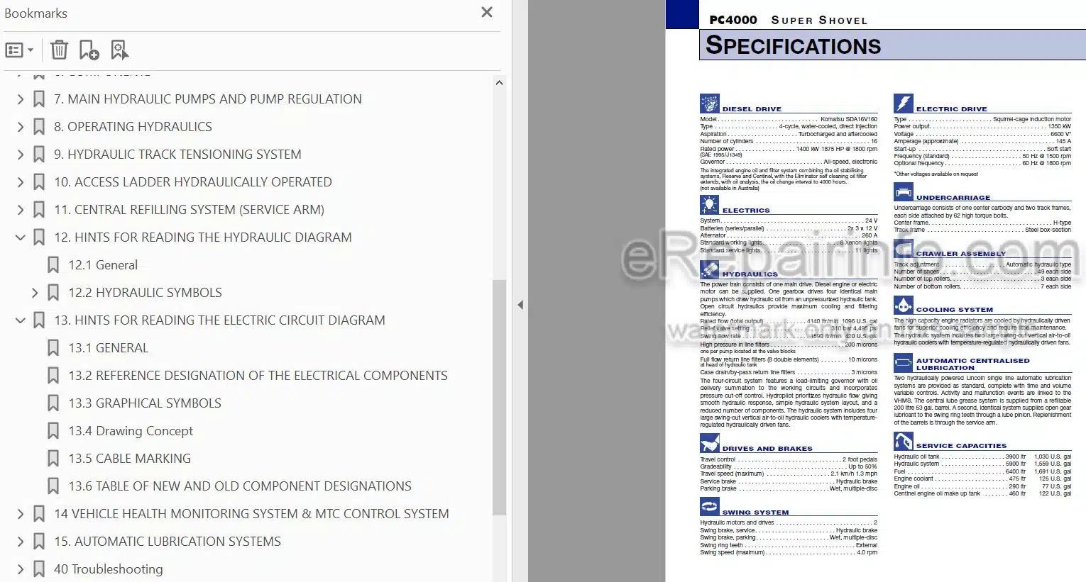 Photo 3 - Komatsu PC4000-6 Diesel Shop Manual Hydraulic Excavator GZEBM08199-0 SN 08199-