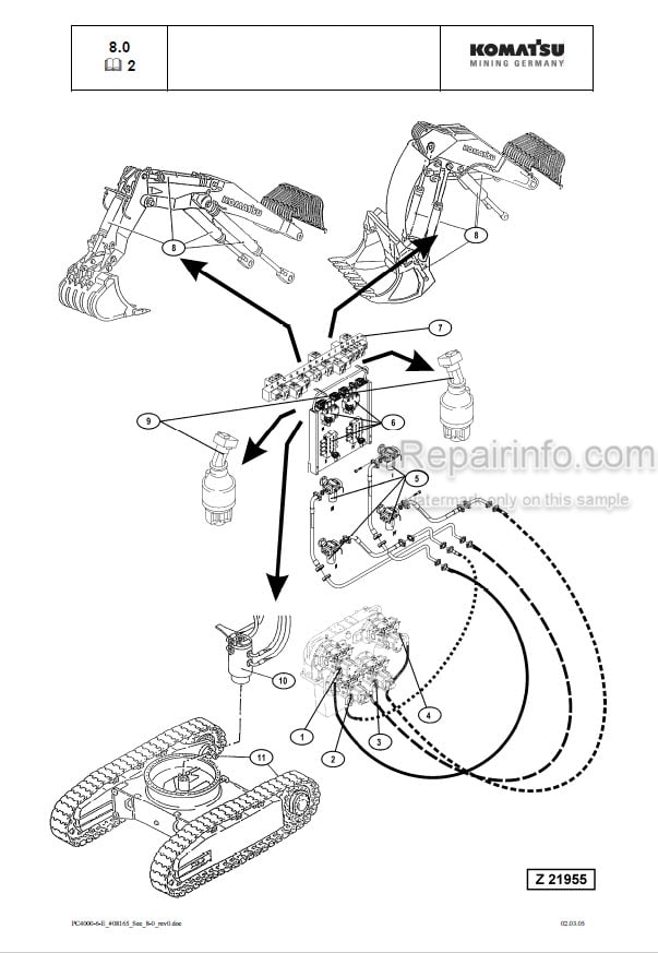 Photo 5 - Komatsu PC4000-6 Electro Service Manual Hydraulic Excavator SN 08165