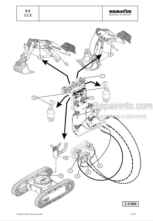 Photo 5 - Komatsu PC4000-6 Electro Service Manual Hydraulic Excavator SN 08165