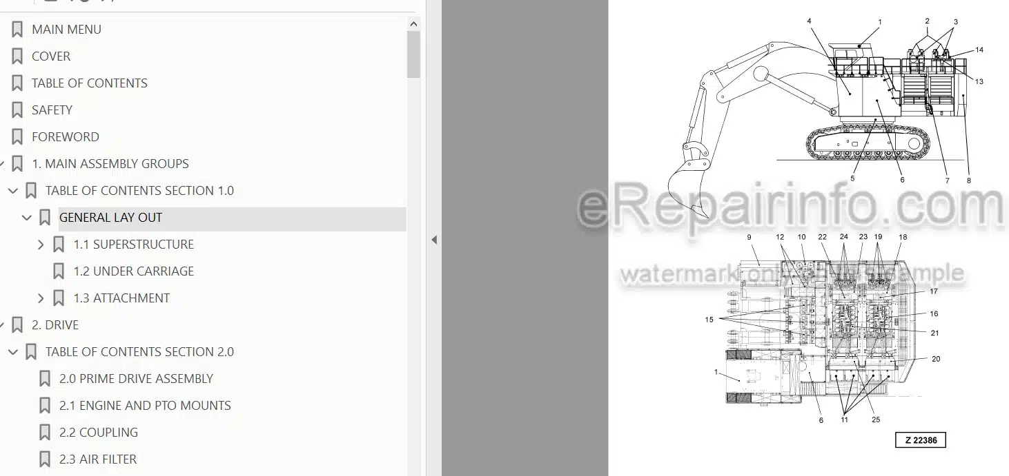 Photo 4 - Komatsu PC5500-6 Shop Manual Hydraulic Mining Shovel SMPC550015022D SN 15022