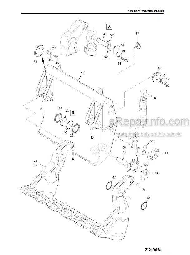 Photo 3 - Komatsu PC5500 General Assembly Procedure Hydraulic Mining Shovel FAMPC5500-04