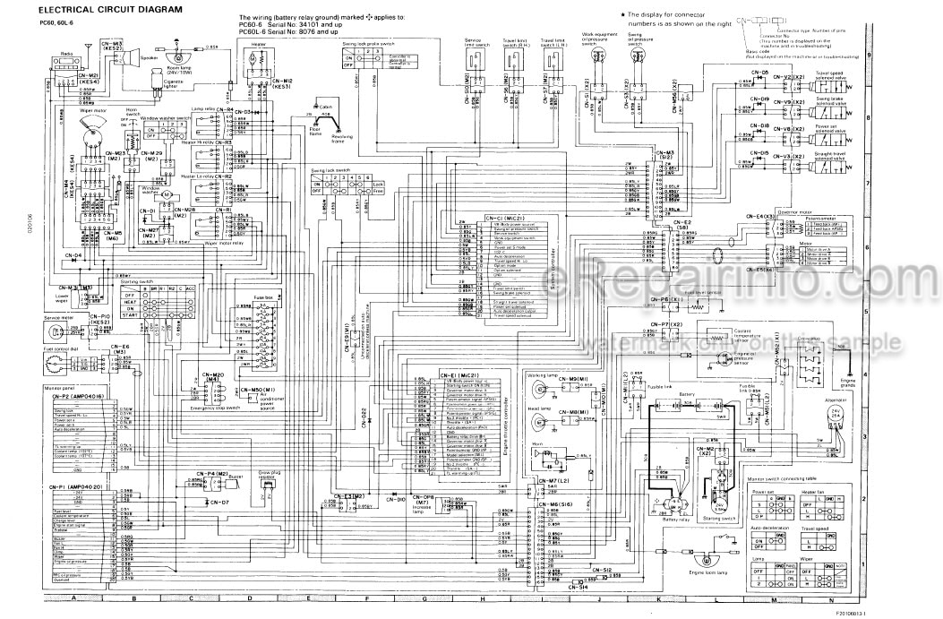 Photo 4 - Komatsu PC60-6 PC60L-6 PC90-1 Shop Manual Excavator SEBM02010607