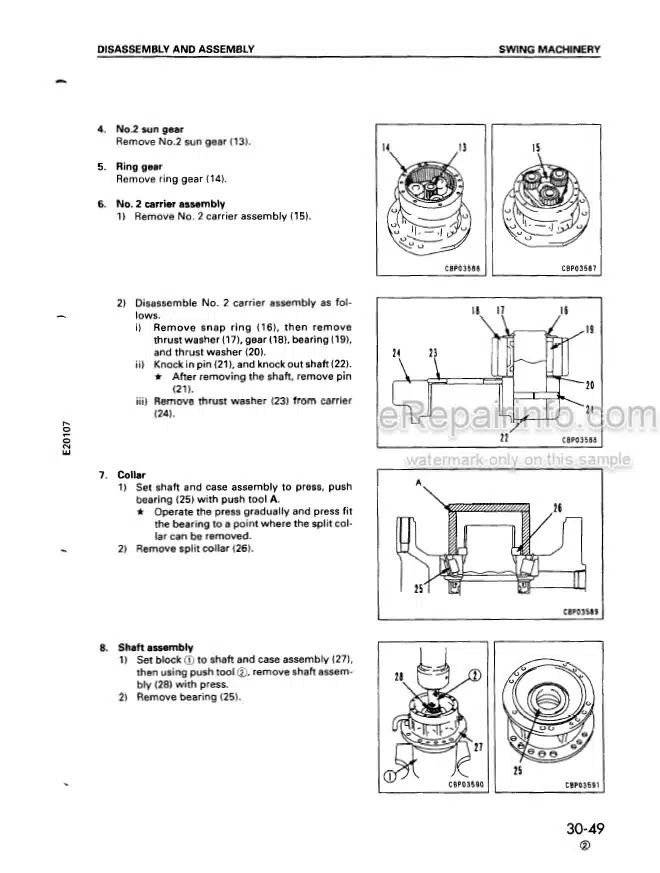 Photo 6 - Komatsu PC60-7 PC60-7B Shop Manual Hydraulic Excavator SEBM010911 SN 52374- 55720-