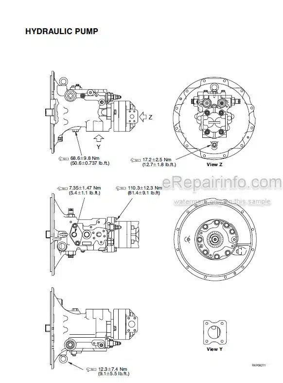 Photo 5 - Komatsu PC75R-2 Shop Manual Hydraulic Excavator WEBM002600 SN 22E5200001-