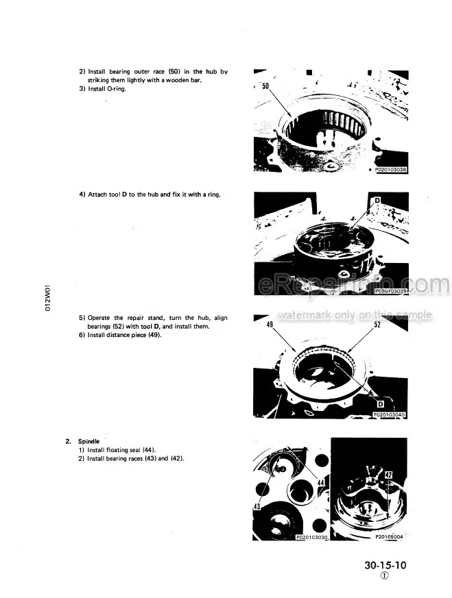 Photo 1 - Komatsu PC75UU-1 Shop Manual Hydraulic Excavator SEBM000401 SN 2908-