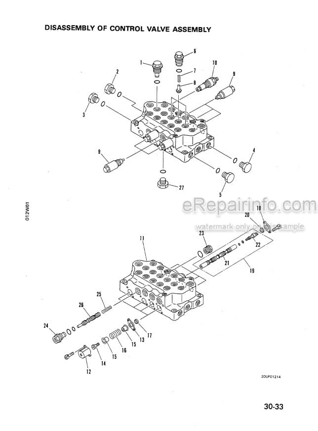 Photo 5 - Komatsu PC75UU-1 Shop Manual Hydraulic Excavator SEBM000401 SN 2908-