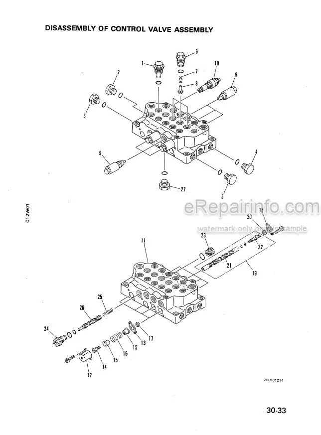 Photo 5 - Komatsu PC75UU-1 Shop Manual Hydraulic Excavator SEBM000401 SN 2908-