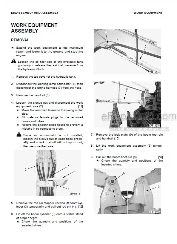 Photo 12 - Komatsu PC78MR-6 Shop Manual Mini Excavator SEBM030604 SN 1001-