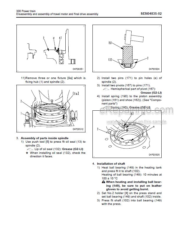 Photo 3 - Komatsu PC78US-8 Shop Manual Hydraulic Excavator SEN04543-10 SN 15001-
