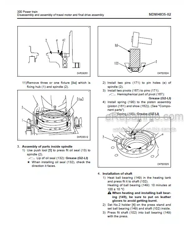 Photo 3 - Komatsu PC78US-8 Shop Manual Hydraulic Excavator SEN04543-10 SN 15001-