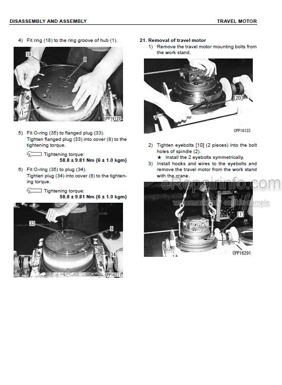 Photo 1 - Komatsu PC78UU-6 PC78US-6 Shop Manual Hydraulic Excavator SEBM025118