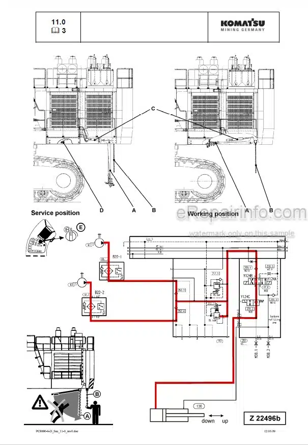 Photo 12 - Komatsu PC8000-6 Diesel Shop Manual Hydraulic Excavator GZESM12040 SN 12037-