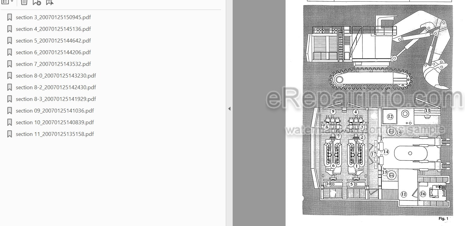 Photo 4 - Komatsu PC8000 Diesel Service Manual Hydraulic Excavator SG PC8000-1D SN 12028