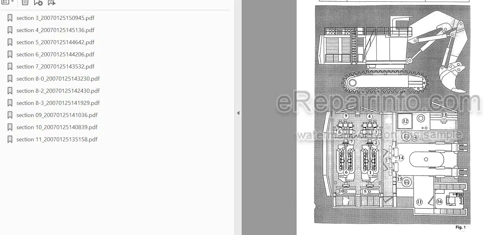 Photo 4 - Komatsu PC8000 Diesel Service Manual Hydraulic Excavator SG PC8000-1D SN 12028