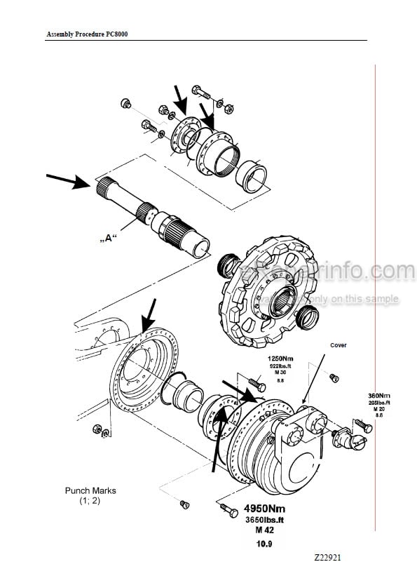 Photo 10 - Komatsu PC8000 General Assembly Procedure Hydraulic Mining Shovel FAMPC8000-06