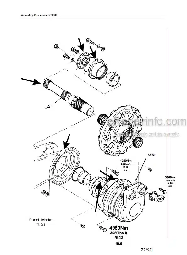 Photo 8 - Komatsu PC8000 General Assembly Procedure Hydraulic Mining Shovel FAMPC8000-06