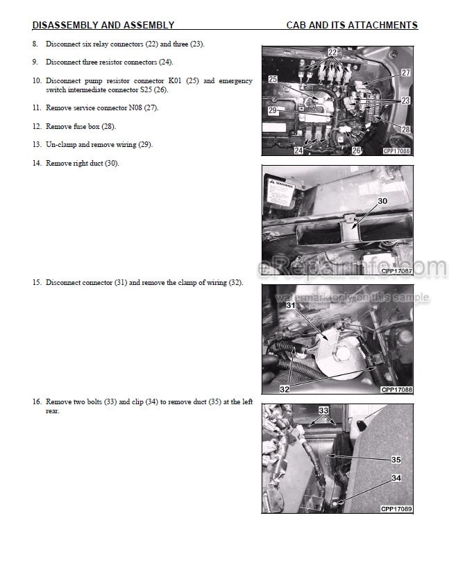 Photo 2 - Komatsu PC88MR-8 Shop Manual Hydraulic Excavator CEBM007301 SN A90001-