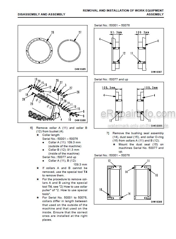 Photo 5 - Komatsu WA1200-3 Shop Manual Wheel Loader SEBM018225 SN 50001-