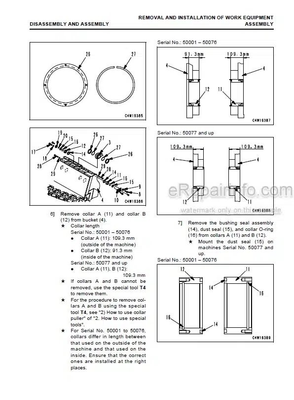 Photo 5 - Komatsu WA1200-3 Shop Manual Wheel Loader SEBM018225 SN 50001-