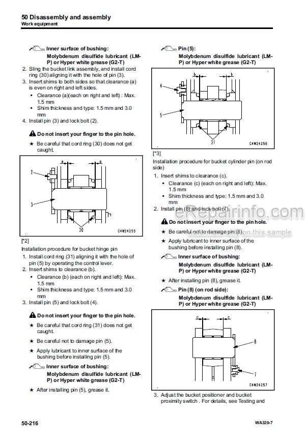 Photo 3 - Komatsu WA320-7 Shop Manual Wheel Loader CEBM027700 SN A36001-