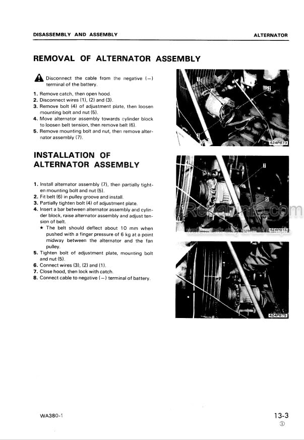 Photo 7 - Komatsu WA500-6 Shop Manual Wheel Loader CEBM022901 SN A93001-