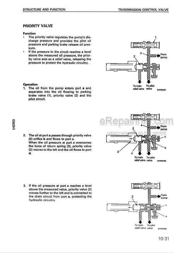 Photo 7 - Komatsu WA380-3 Shop Manual Wheel Loader SMEW380000 SN 10001-