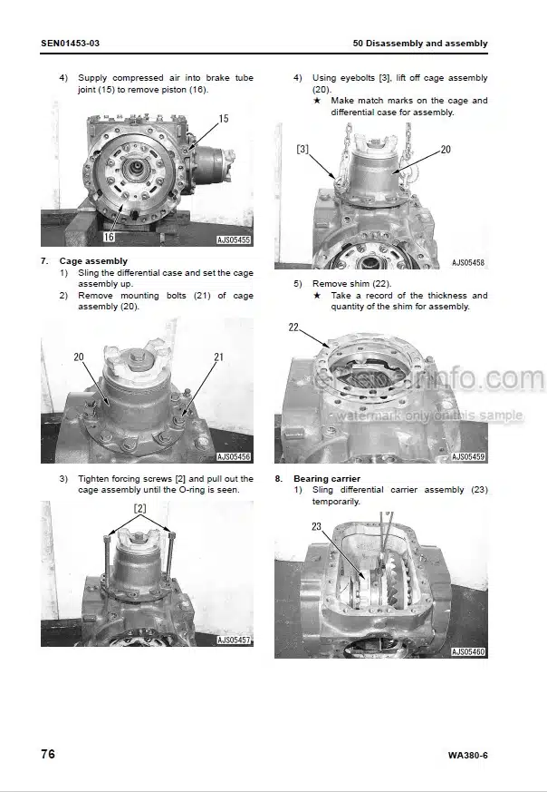 Photo 1 - Komatsu WA380-6 Shop Manual Wheel Loader SEN00114-15 SEN00769-03 SN 65001-