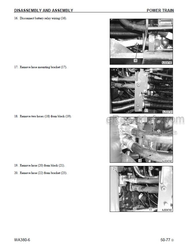 Photo 1 - Komatsu WA380-6 Shop Manual Wheel Loader CEBM017402 SN A53001-