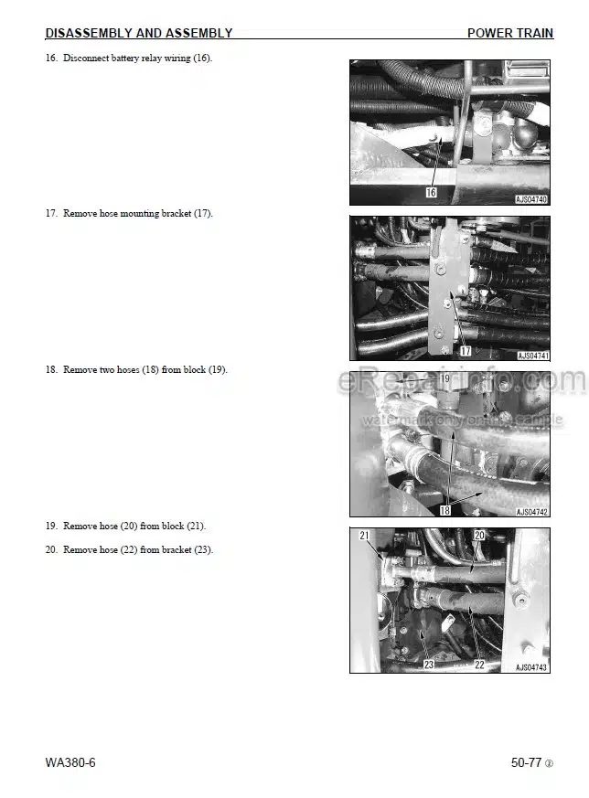 Photo 6 - Komatsu WA380-6 Shop Manual Wheel Loader CEBM022701 SN A54001-