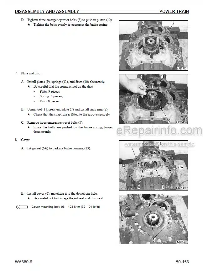 Photo 7 - Komatsu WA380-6 Shop Manual Wheel Loader CEBM017402 SN A53001-