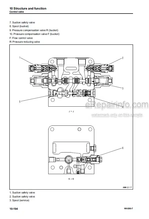 Photo 3 - Komatsu WA380-7 Shop Manual Wheel Loader SEN05650-01 SN 10001-