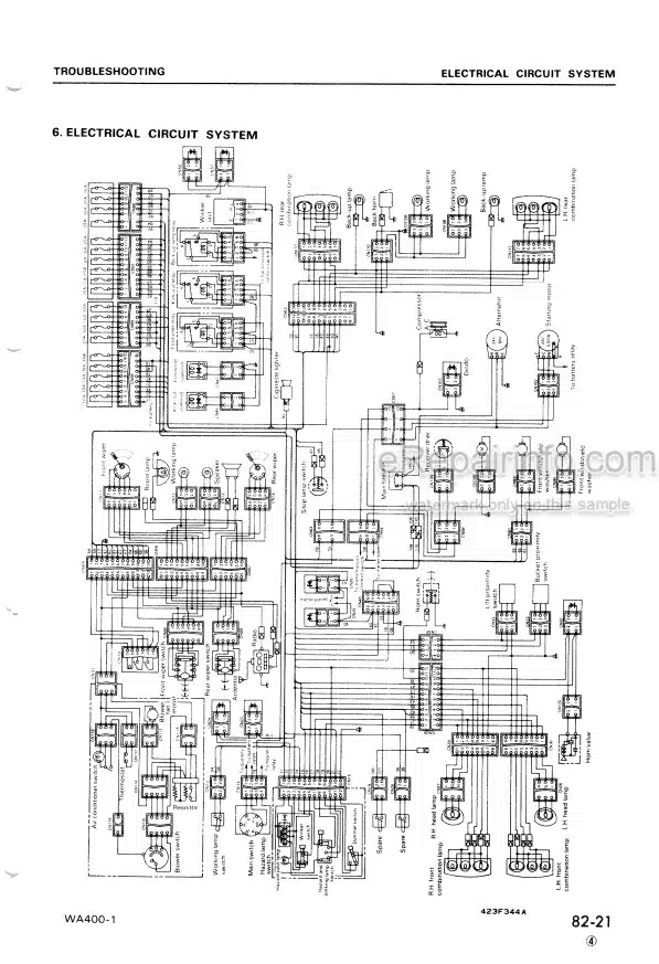 Photo 4 - Komatsu WA400-1 Shop Manual Wheel Loader SEBM04240106 SN 10001-
