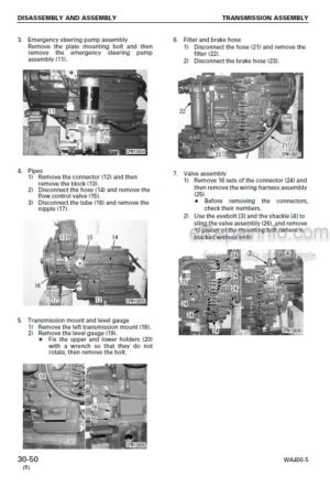 Photo 6 - Komatsu WA400-5 Shop Manual Wheel Loader SEBM028005 SEBM028006 SN 70001-