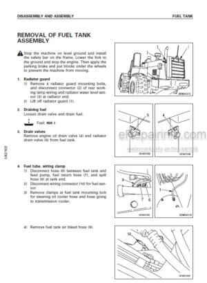 Photo 1 - Komatsu WA450-3LL Shop Manual Log Loader SEBM009904 SN 50305-