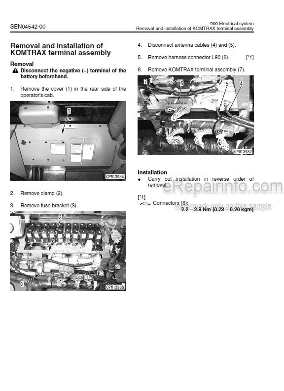 Photo 7 - Komatsu WA470-6 WA480-6 Shop Manual Wheel Loader VEBM946101