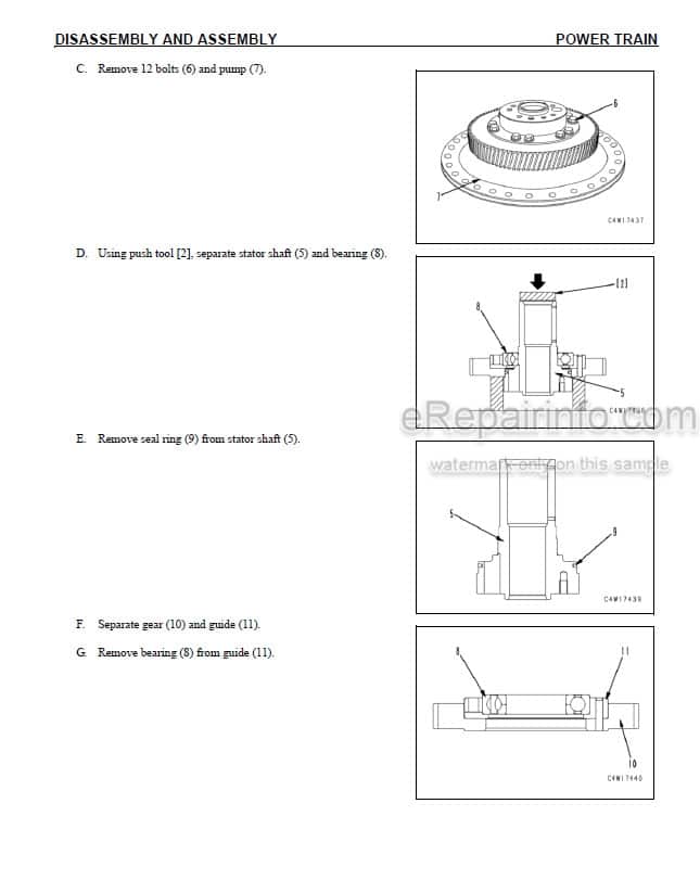 Photo 3 - Komatsu WA470-6 WA480-6 Shop Manual Wheel Loader CEBM007102