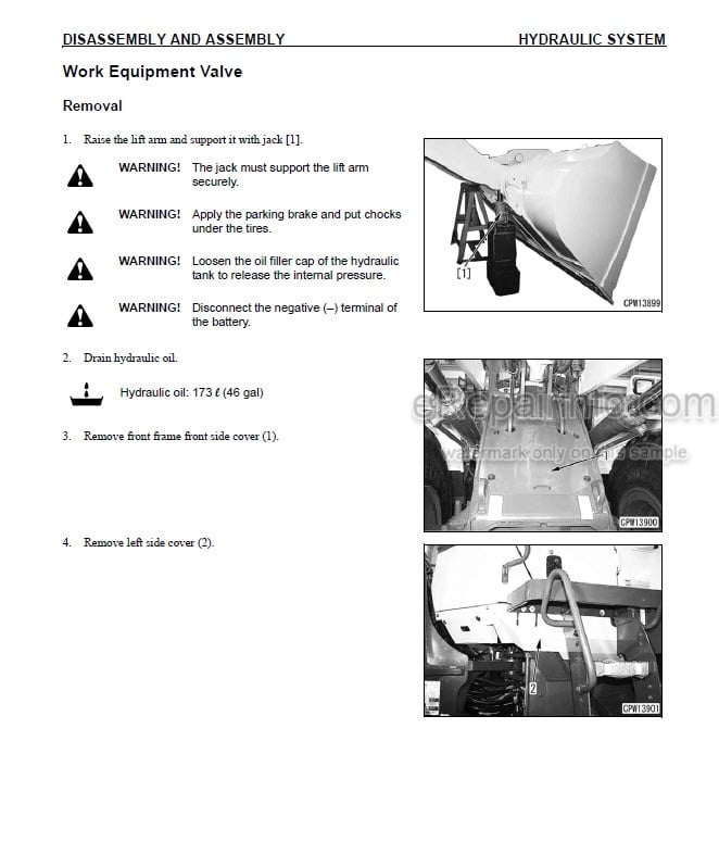 Photo 6 - Komatsu WA500-6 Shop Manual Wheel Loader CEBM022901 SN A93001-
