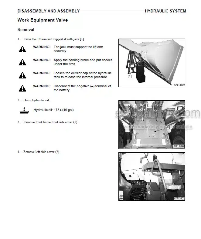 Photo 12 - Komatsu WA470-6 WA480-6 Shop Manual Wheel Loader CEBM023001